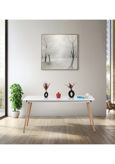 Bistro 120x77 Cm / Dikdörtgen Mutfak Masası / Mutfak Yemek Masası / Dikdörtgen Masa / Beyaz