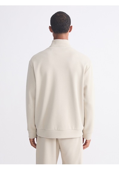 Lcw Vision Gri Fermuarlı Dik Yaka Erkek Kalın Sweatshirt