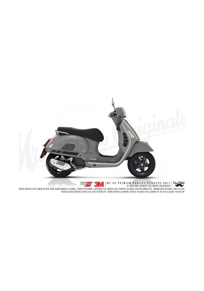 Bay Etiket Sts8 Mat Siyah Vespa Gts250/300 Yan Cita Sticker Set