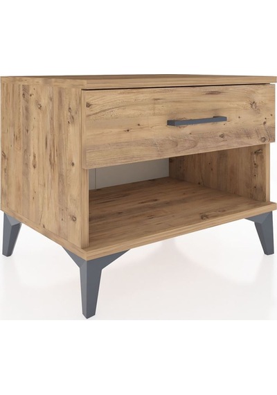 Hyperion Komodin Tek Çekmeceli 60x44x48 Çam-çam Atlas Çam