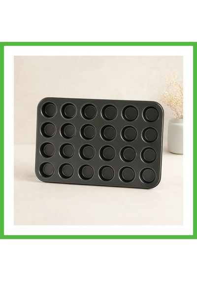 Vaveni 24 Gözlü Metal Muffin Kek Kalıbı Siyah Arz