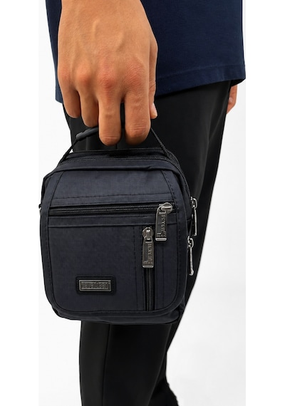 Seventeen Unisex Çok Bölmeli Fermuarlı Günlük Organizer Bel, El Ve Omuz Çantası Siyah