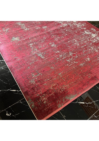 Elexus Halı Diamond 3827 Koyu Gri Kırmızı Salon Halısı