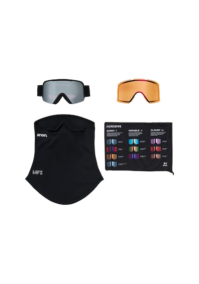 Anon Burton Nesa Goggles + Lens + Mfi Face Mask Unisex Siyah Goggle 4486 Siyah