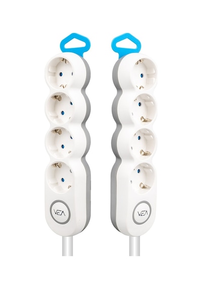 Vea Ve-2s4s 4 Lü 1.5 Metre Kablolu Anahtarlı Grup Priz Uzatma Kablosu 3680 Watt 16 Amper