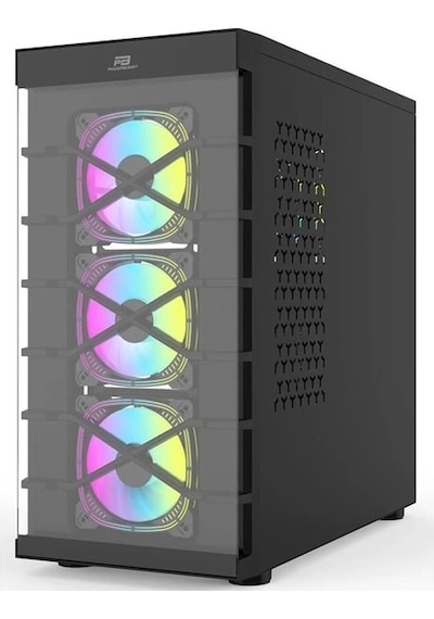 Power Boost PB-GR222BB RGB 7 Fanlı ATX Mid-Tower Oyuncu Kasası Siyah