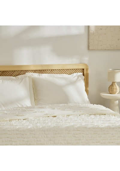 Kaşmir Home Ella Çift Kişilik Yatak Örtüsü Offwhite Beyaz