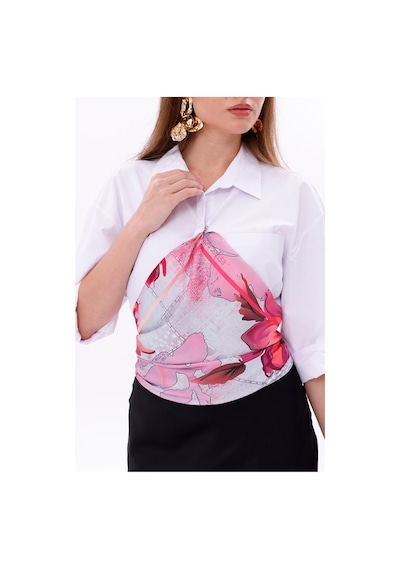 Aşk Çiçeği Model Fular Bandana Şal Estascarf 70x70 Cm Renkli