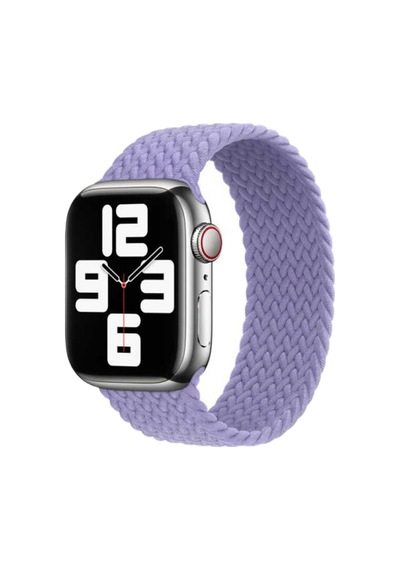 Forzacase Apple Uyumlu  Watch 10 Series 46mm İle Hasır Örgü Solo Loop Kordon Kayış - Fc401 Lila