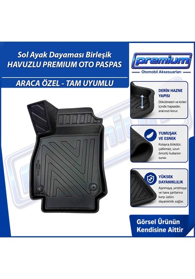 Audi A6 Paspas Araca Özel C8 2018 2025 Arası Derin Havuzlu Premium Oto Paspas