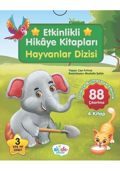 Etkinlikli Hikaye Kitapları Seti - Hayvanlar Dizisi - 4 Kitap Takım - Cüneyt Dal - Akide Şekeri Yayınları