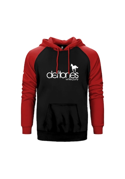 Deftones White Pony 2021 Kırmızı Renk Reglan Kol Kapşonlu Sweatshirt Kırmızı