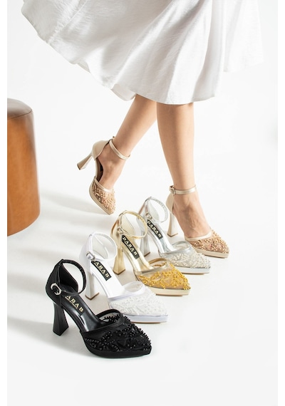 Dabab Shoes Pearly Gümüş Kadın Platformlu 11cm Topuklu İncili Bilekten Bantlı Abiye Gelin Düğün Ayakkabısı Dabab Shoes Pearly Gümüş Kadın Platformlu 11cm Topuklu İncili Bilekten Bantlı Abiye Gelin Düğün Ayakkabısı