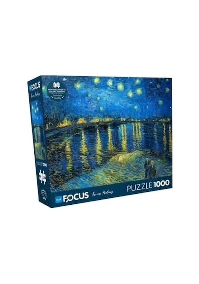1000 Parça Puzzle - Ren Nehri Nde Yıldızlı Bir Gece Starry Night Over The Rhone - Vincent Van Gogh
