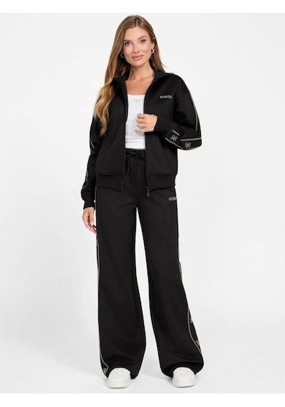 Guess Octavia Kadın Siyah Aktif Palazzo Fit Eşofman Altı V5bb12kcx22-jblk Siyah