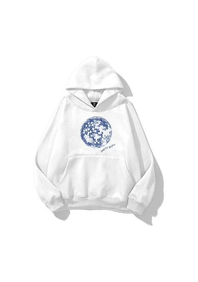 Startmore Unisex Party Queen Sweatshirt Beyaz Beyaz