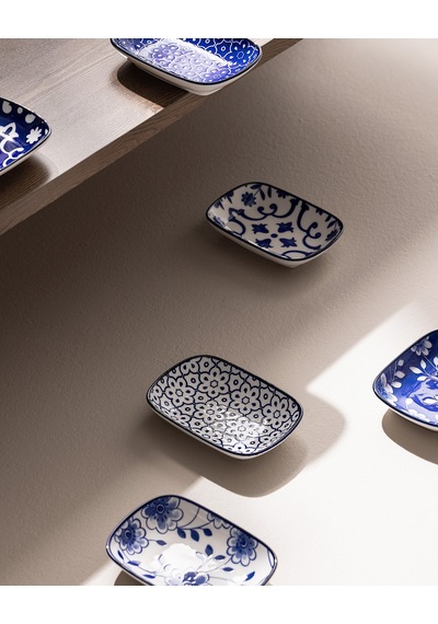 Reve Bleu Mais Tabak Seti - 12 Cm - Mavi/beyaz 8684427358467 Çok Renkli