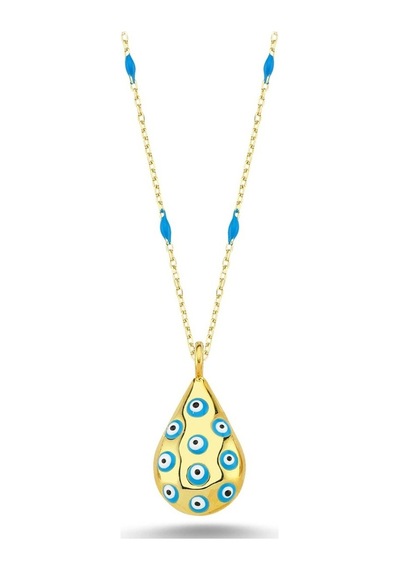Nazar Boncuklu Enamel Kolye (498185250)