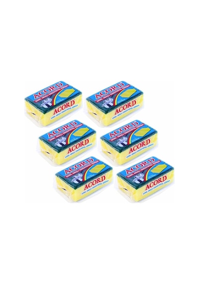 6 adet Jumbo Boy Endüstriyel Çok Amaçlı Bulaşık Süngeri  13x8x4 c
