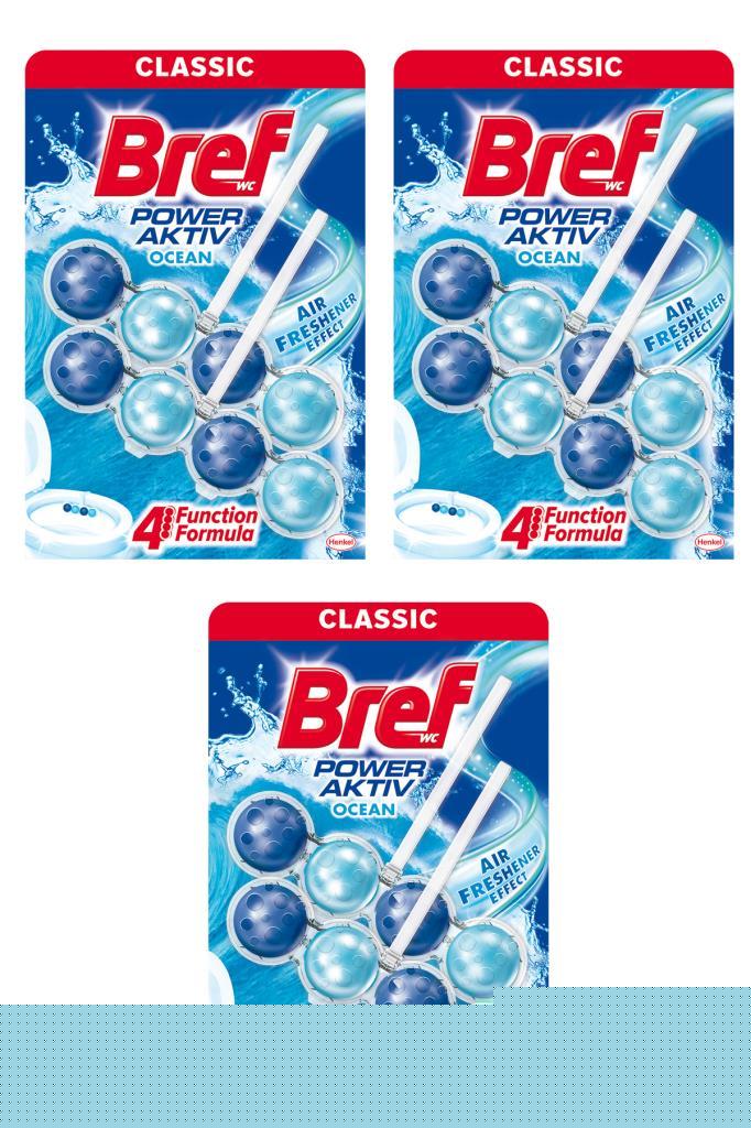 Bref 3'lü Power Aktif Ocean Klozet Bloğu 2 x 50 G