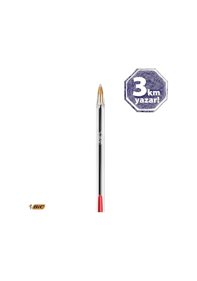 Bıc Cristal Medium Tükenmez Kalem Kırmızı 50'li Kutu, 1.0 Mm Orta Kalınlıkta Uç, Şeffaf Gövde, Delikli Kapak Genel