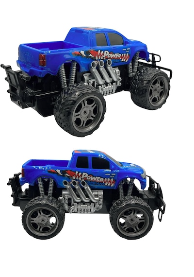 Uzaktan Kumandalı Off Road Arazi Araba 27 Mhz Şarjlı Full Fonksiyon 4x2 Off Road Kamyon Arazi Aracı Mavi