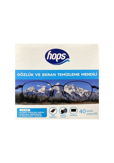 Hops Gözlük Temizleme Mendili 40'lı 6'li Avantaj Paketi Mıchu