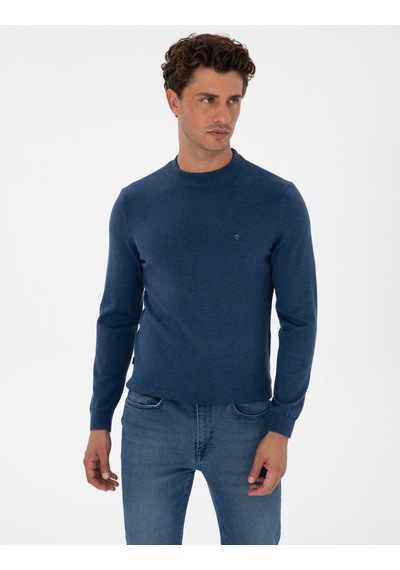Pierre Cardin Erkek İndigo Melanj Kazak /triko 50315456-vr155 İndigo Melanj