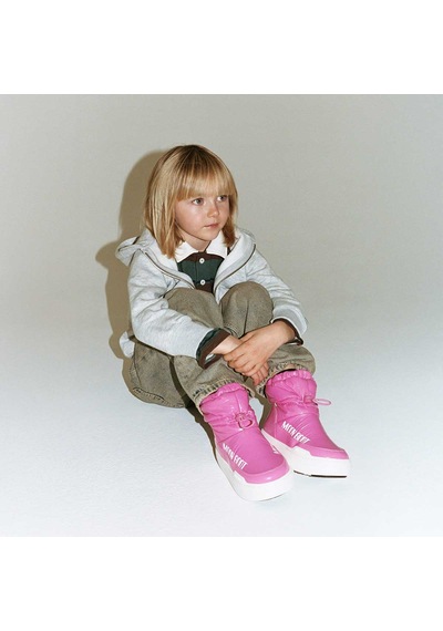 J001 Pink Gum Bot Kız Çocuk 80d3440110 Moon Boot Jr Park Tube Mid Glitter Wp Pembe