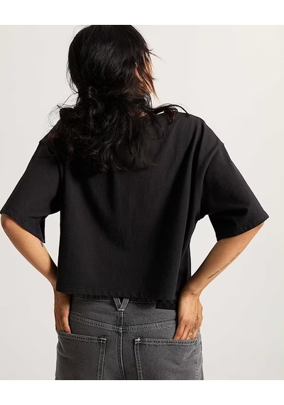 Vans Classic Script Kadın Siyah T-shirt - Vn000qdf