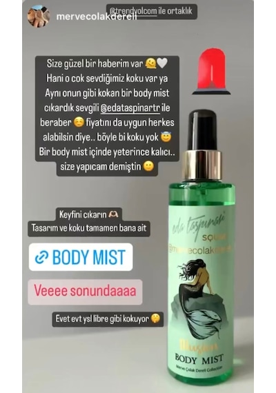 Eda Taşpınar Squat Illusion Vücut Spreyi 200 ML