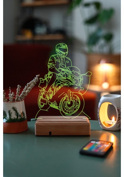 Motor Sevenlere 16 Renk Kumandalı 3d Gece Lambası