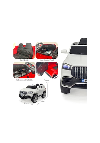Voyage Gt Beyaz Uzaktan Kumandalı 4x2 12 Volt Akülü Araba - Rc Volvo Akülü Araba Volvo Akülü Araç Çok Renkli