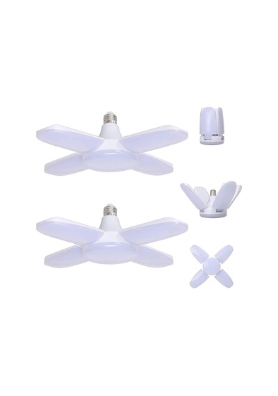60w Garaj Led Ampuller, Sıcak Beyaz 3000k, Ayarlanabilir 4 Panelli Atölye Lambası, Led Tavan Aydınlatması, Garaj, D Diğer