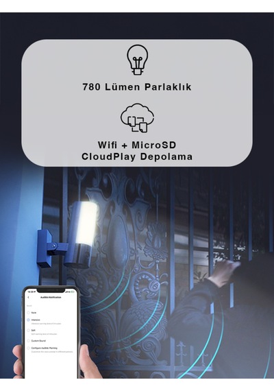 El3 Dış Mekan Güvenlik Kamerası Full Hd, Gece Görüşlü, Sirenli Fynix Teknoloji