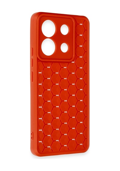 Newface - 816 - Xiaomi Redmi Note 13 Pro 5g Kılıf Petek Silikon Kapak - Edntrend - - Kırmızı