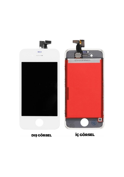 Teknonet Apple Uyumlu iPhone 4 Aa Kalite Lcd+dokunmatik+çıtalı - Beyaz