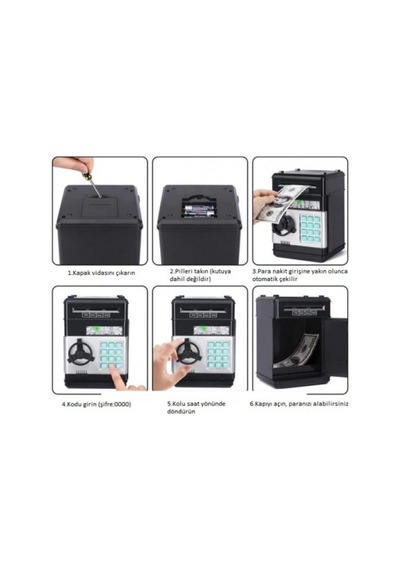 River World Atm Kumbara Otomatik Şifreli Elektronik Kasa 82444919