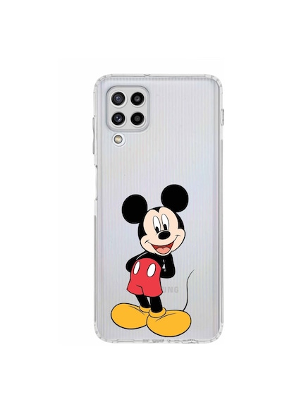 Samsung Galaxy Uyumlu M32 Kamera Korumalı Kapak Mickey Mouse Tasarımlı Şeffaf Kılıf Şeffaf