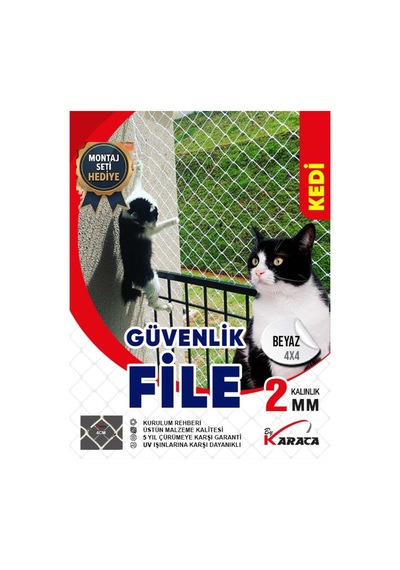 Kedi Balkon Güvenlik Filesi 2.8x20 Mt 2mm İp Kalınlığı