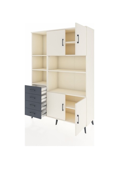 Hyperion Dolap 8 Raflı 4 Çekmeceli 4 Kapaklı 132x44x195 Aytaşı-aytaşı/antrasit Aytası/antrasıt - Aytası Hyperion Dolap 8 Raflı 4 Çekmeceli 4 Kapaklı 132x44x195 Aytaşı-aytaşı/antrasit Aytası/antrasıt - Aytası