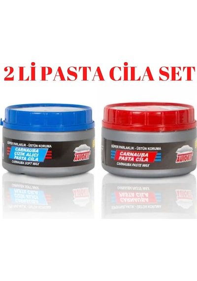 Autokit Pasta Cila 2 Li Set Çizik  ve Carnauba Pasta Cila