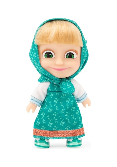 Masha & Koca Ayı - 12 Cm Masha Bebek - Yeşil Elbiseli