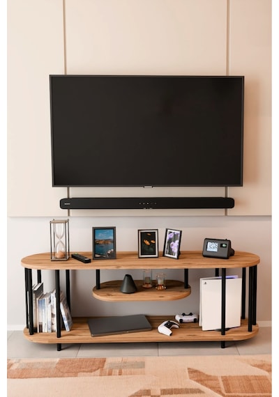 Modern Tv Ünitesi Ahşap Raflı 2 Katlı Televizyon Sehpası Minimalist,dayanıklı, Fonksiyonel Tv Standı Atlantik Çam Modern Tv Ünitesi Ahşap Raflı 2 Katlı Televizyon Sehpası Minimalist,dayanıklı, Fonksiyonel Tv Standı Atlantik Çam