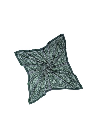 Mim Eşarp Mısırlı Eşarpları Büyük Boy Etnik Desenli Eşarp 120x120 Cm Füme