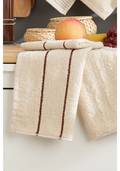 Eponj Home 6lı Mutfak Havlusu 30x50 Sofya Bej Bej