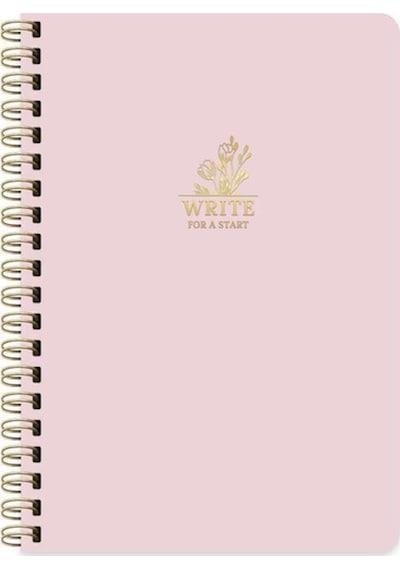 Write For A Start A5 Çizgili Spiralli Defter Mavi Pembe