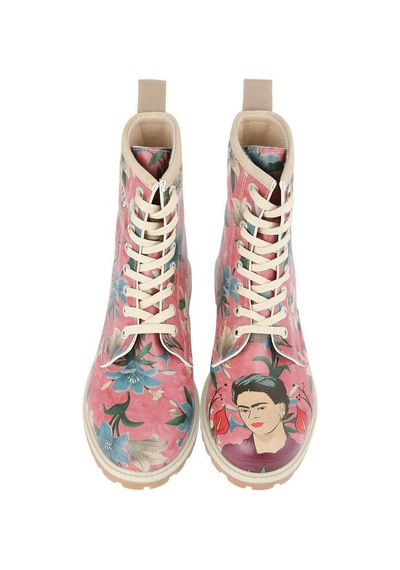 Kadın Vegan Deri Çok Renkli Uzun Bot - Like You Are Magic Frida Kahlo Tasarım Multicolor Kadın Vegan Deri Çok Renkli Uzun Bot - Like You Are Magic Frida Kahlo Tasarım Multicolor
