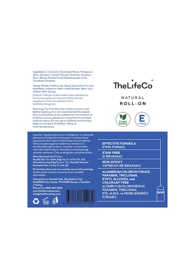 The Lifeco White Cedar Erkek Roll-On Deodorant 2 x 60 ML