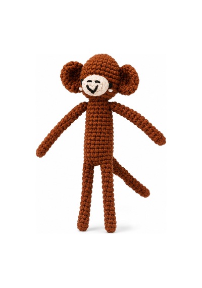 Bakgelal Mini Amigurumi Maymun Yapım Kiti Anahtarlık Veya Amigurumi Oyuncak Yap, Video Anlatımlı